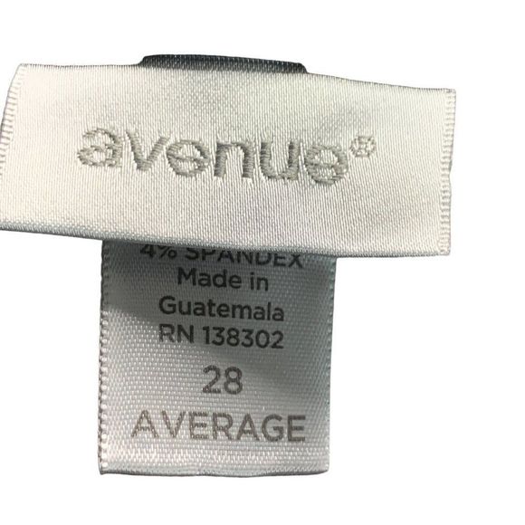 Avenue Gray Dress Pants Size 28W Plus womens 2384 Pull On Elastic Straight Leg - Picture 11 of 12